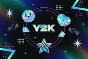 Free vector gradient y2k background