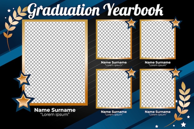 Free vector gradient yearbook template