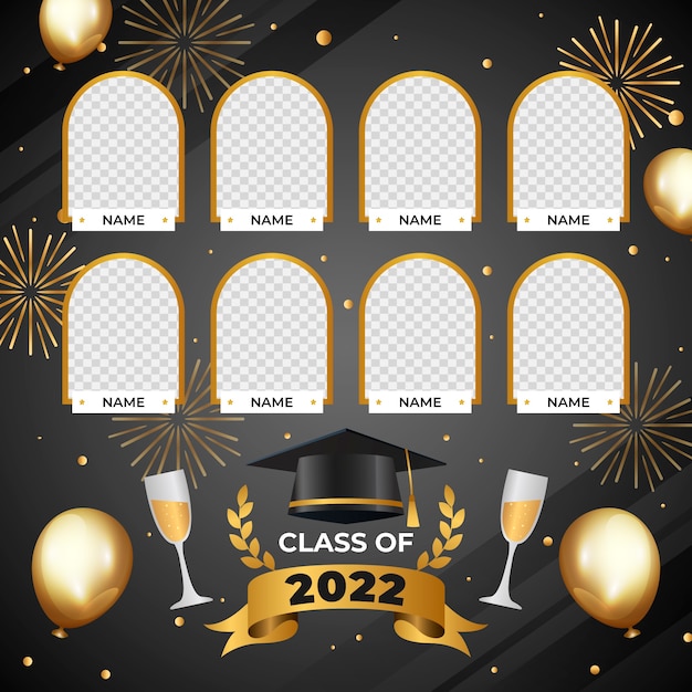 Free vector gradient yearbook template