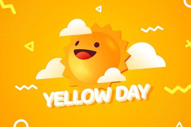 グラデーションの黄色の日の背景