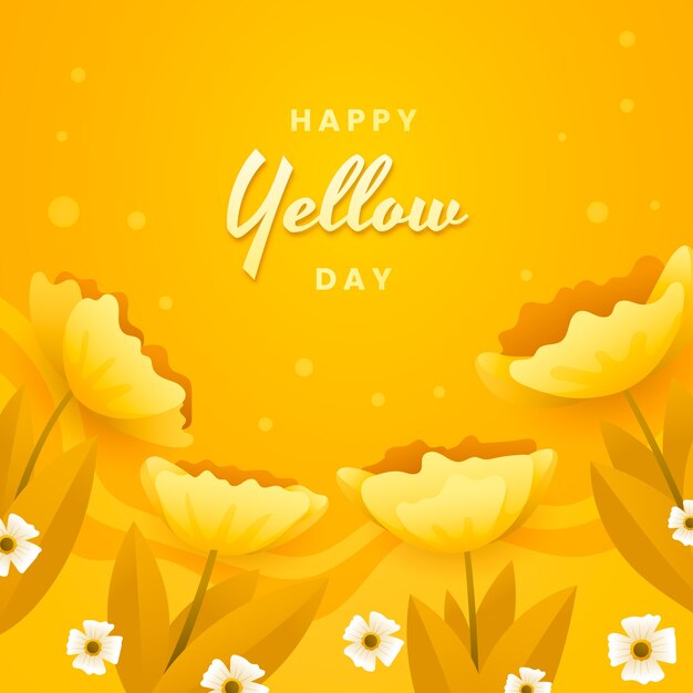 Gradient yellow day illustration