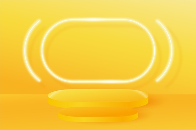 Free vector gradient yellow neon background