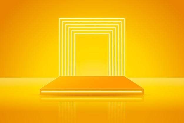 Free vector gradient yellow neon background