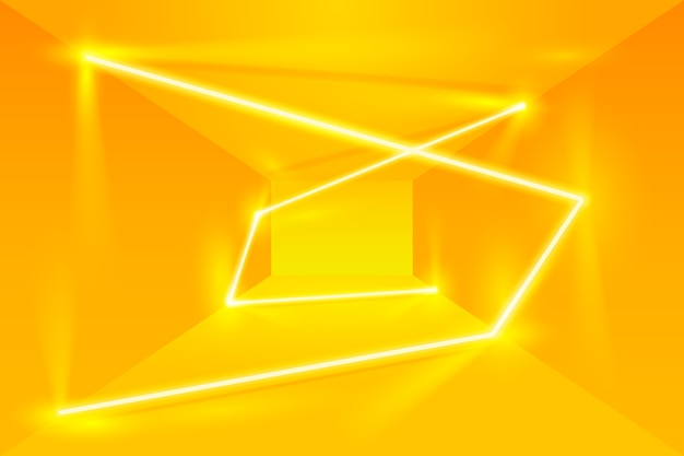 Free vector gradient yellow neon background