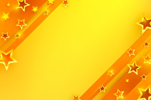 Free vector gradient yellow star background