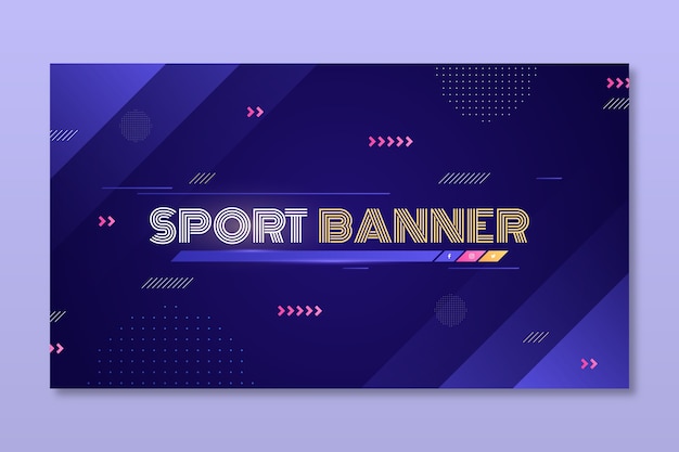 Free vector gradient youtube banner