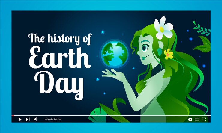 मुफ़्त वेक्टर gradient youtube thumbnail for earth day celebration