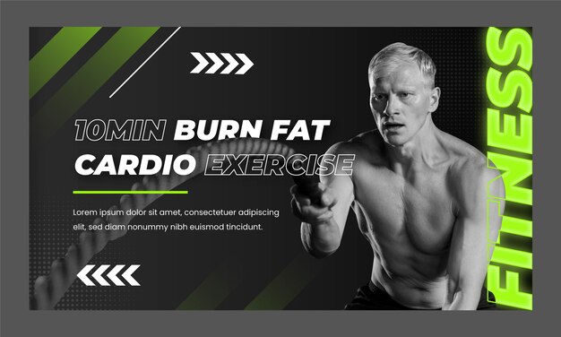 Gradient youtube thumbnail for gym and exercise