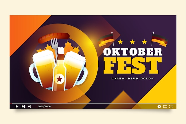 Gradient youtube thumbnail for oktoberfest festival