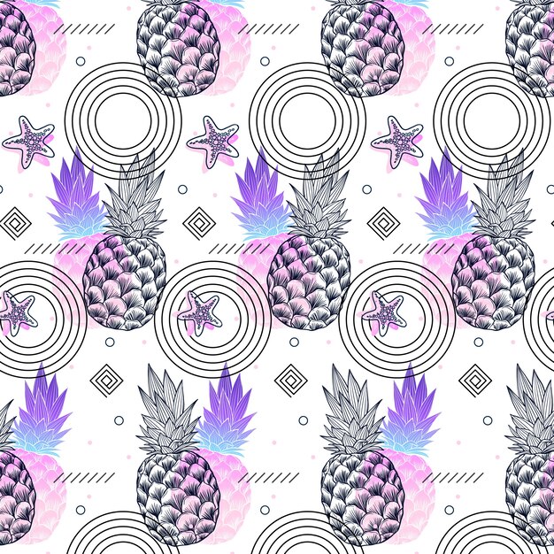 Gradient zine culture pattern