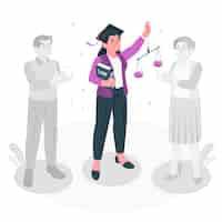 Free vector graduated lawyer concept illustration