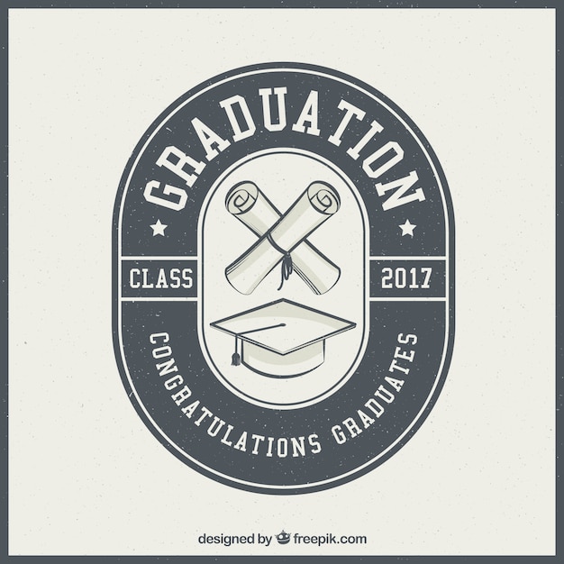 Free vector graduation background in vintage style