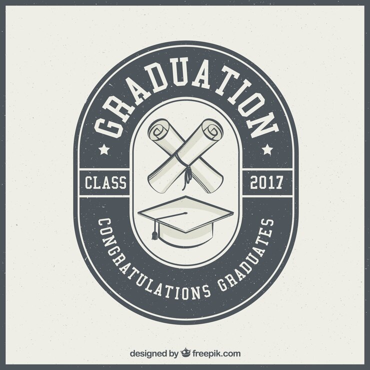 Free Vector | Graduation background in vintage style