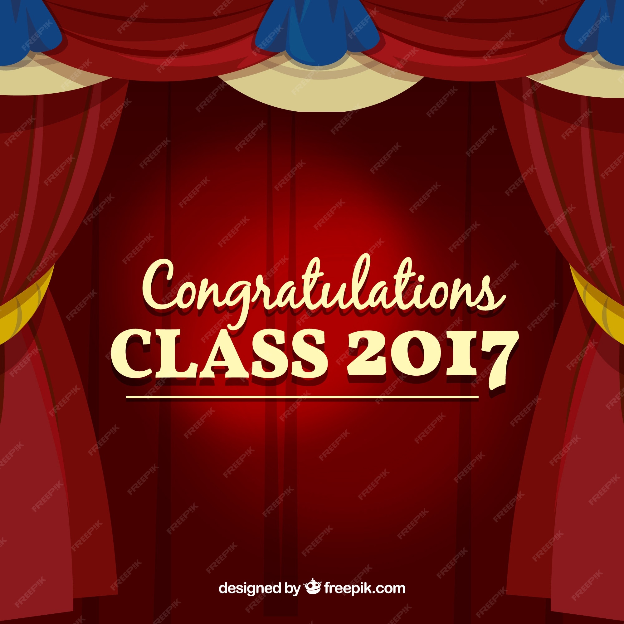 Free Vector | Graduation background with curtains