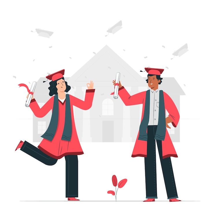 Free Vector graduation concept illustration