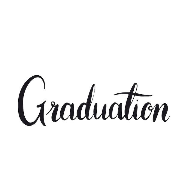 Graduation concept typography style vector