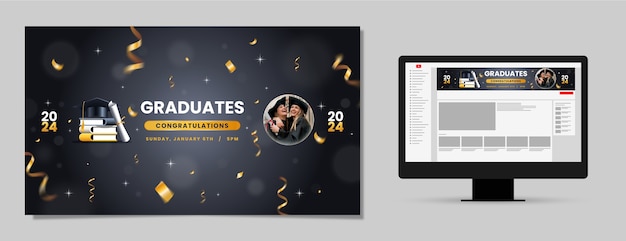 Free vector graduation design template