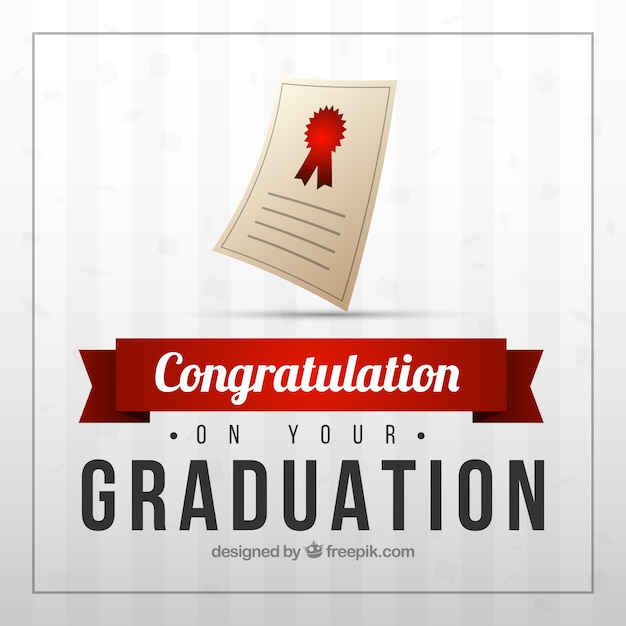 Free vector graduation diploma background