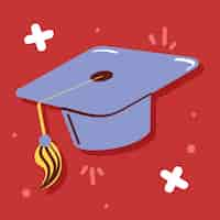 Free vector graduation hat accessory