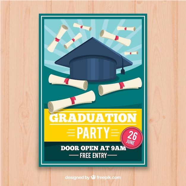 Graduation invitation template