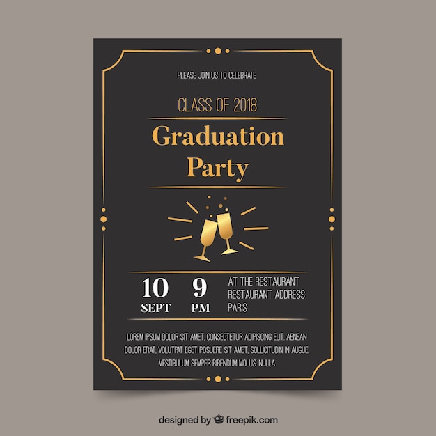 Graduation invitation template