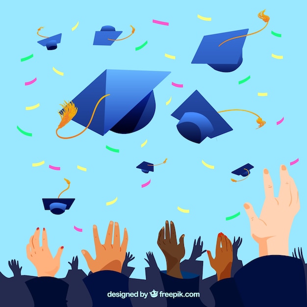 Free vector graduation party background