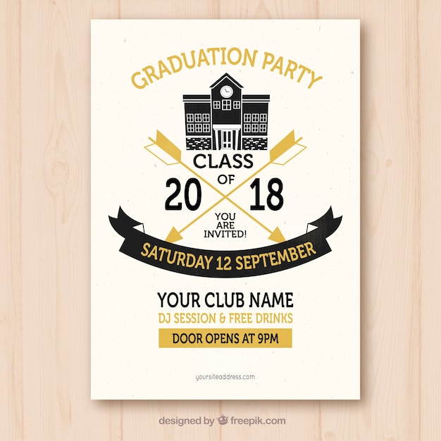 Graduation party invitation template