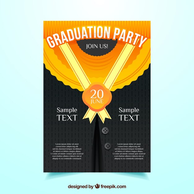 Graduation party poster template