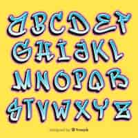 Free vector graffiti alphabet