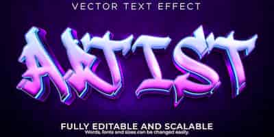 Бесплатное векторное изображение Текстовый эффект граффити, редактируемый спрей и стиль уличного текста