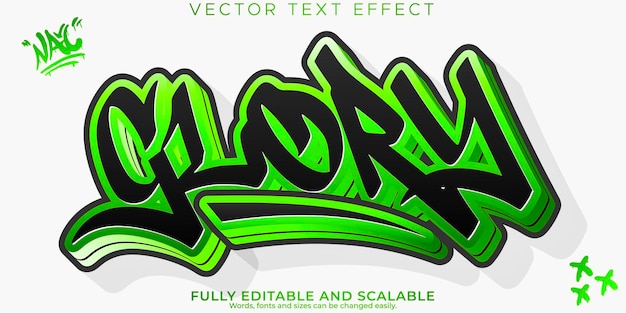 Free vector graffiti text effect editable spray and street text style