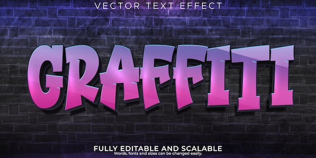 Graffiti text effect editable spray and street text style