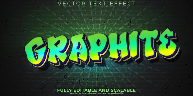 Free vector graffiti text effect editable spray and urban font style