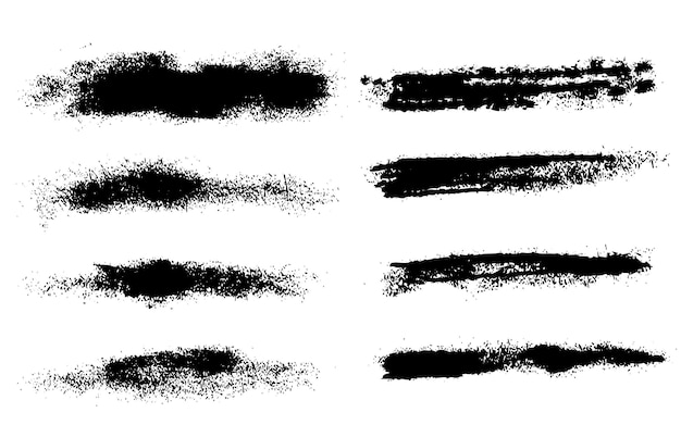 Grain brush strokes set