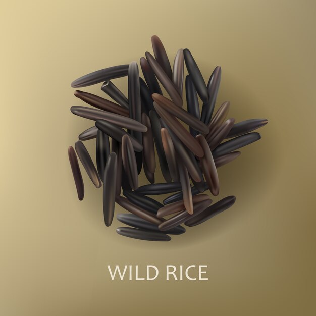 Зерна дикого черного риса