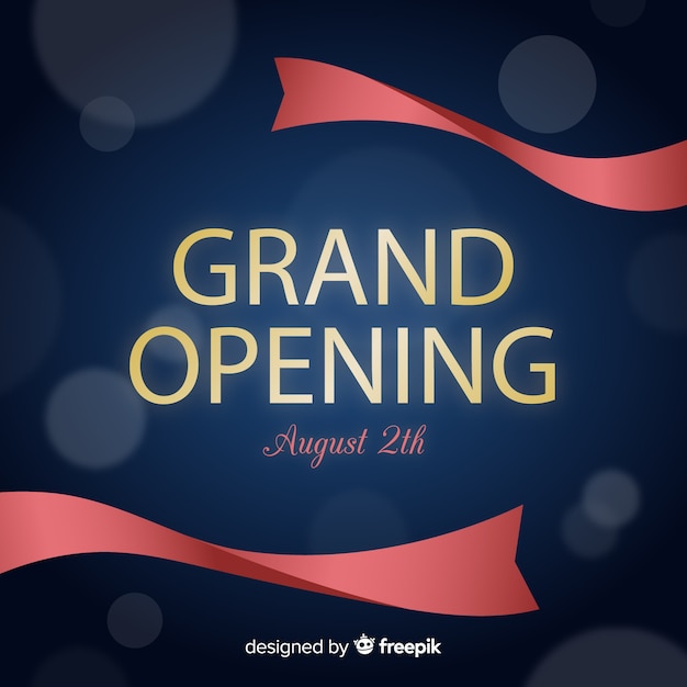 Free vector grand opening background flat design