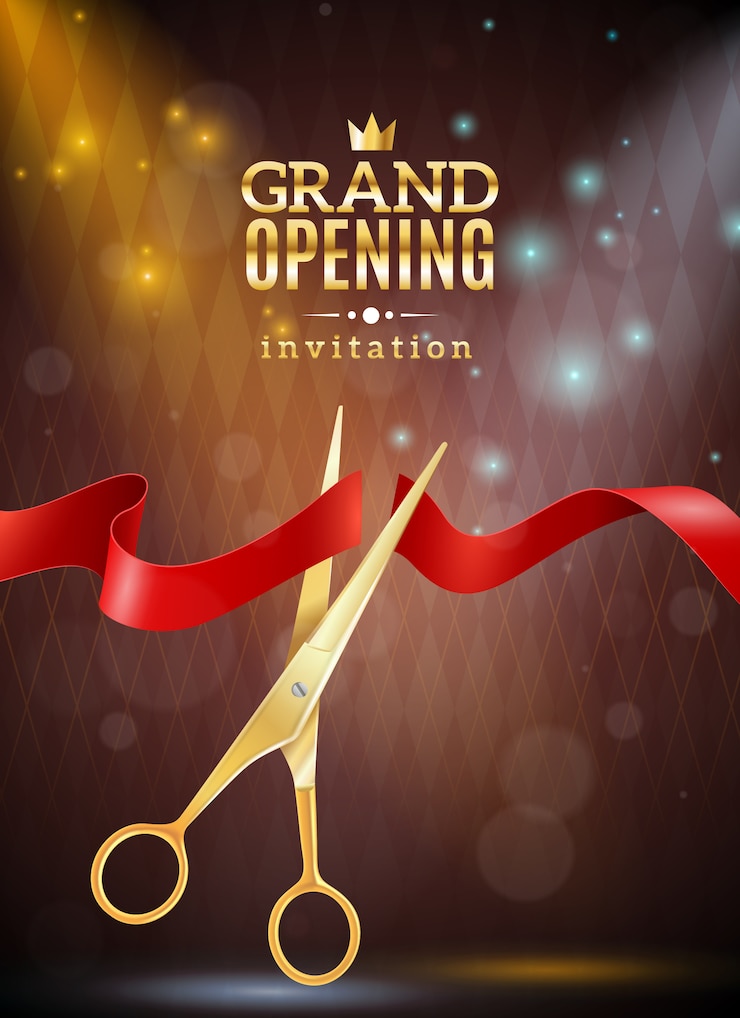 Free Vector grand opening background illustration 