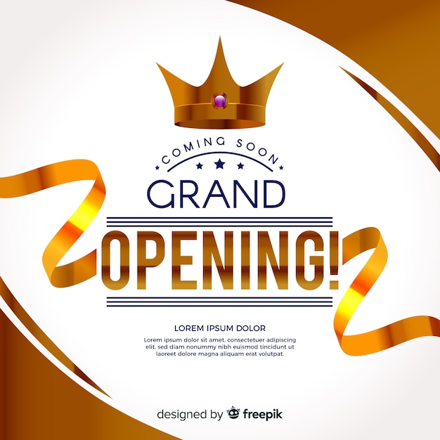 Free vector grand opening background in realistic style