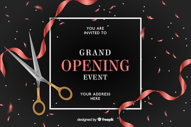 Free vector grand opening background in realistic style