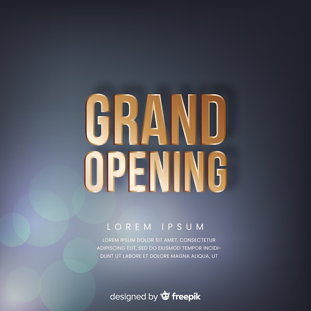 Free vector grand opening background in realistic style