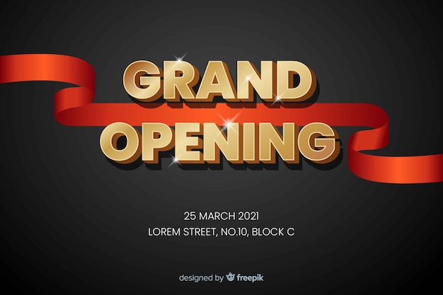 Free vector grand opening background in realistic style