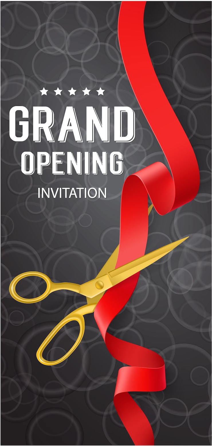 Free Vector grand opening banner