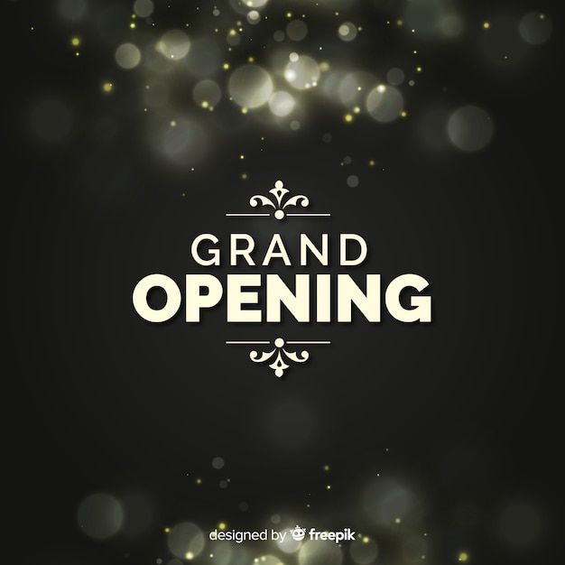 Free vector grand opening bokeh background