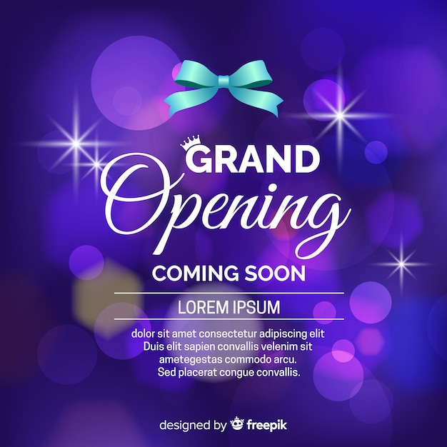 Free vector grand opening bokeh background