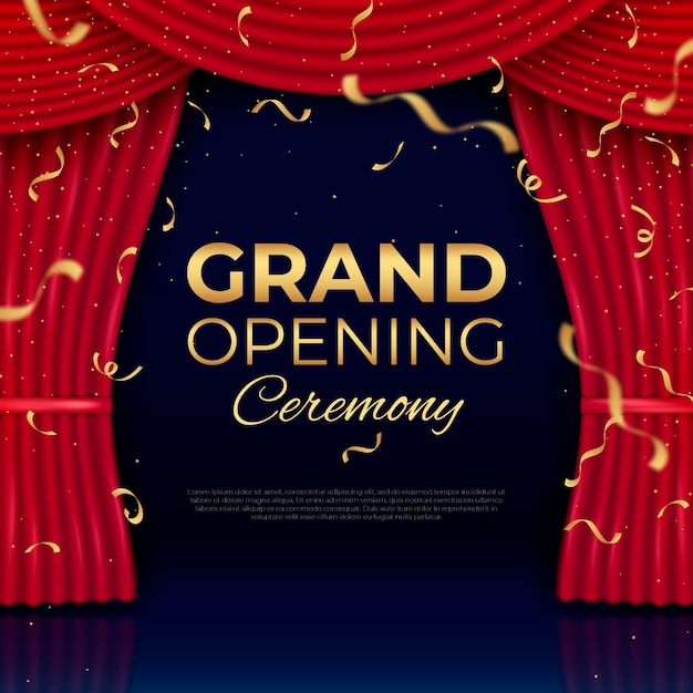 Free Vector | Grand opening ceremony background