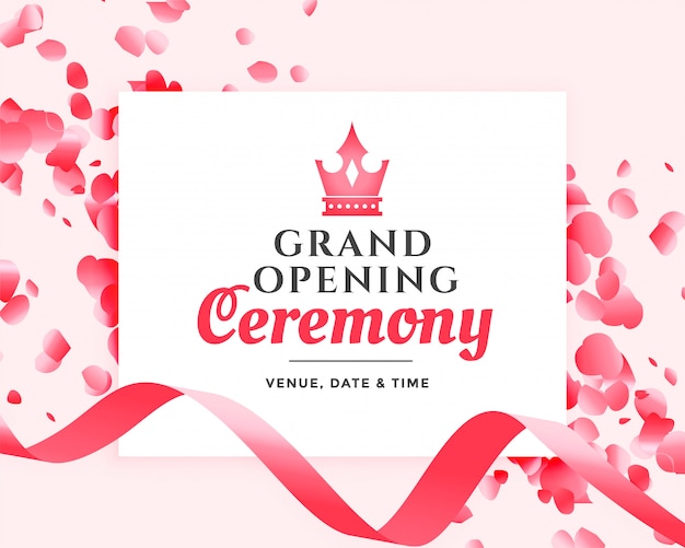 Grand opening ceremony celebration design