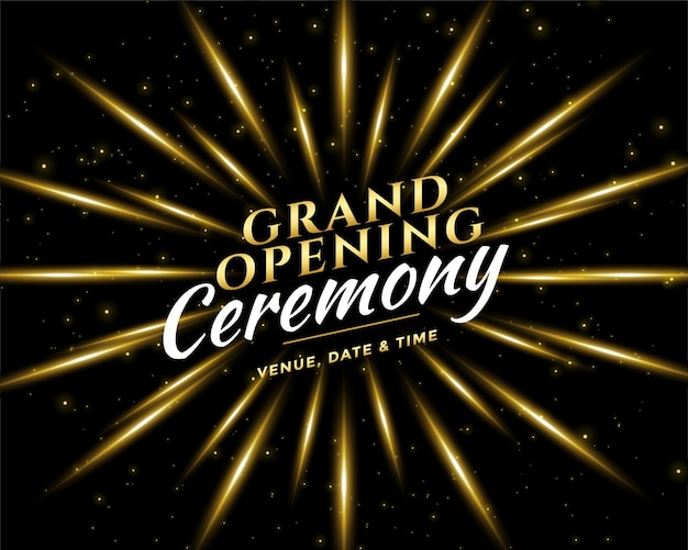 Grand opening ceremony celebration invitation card design