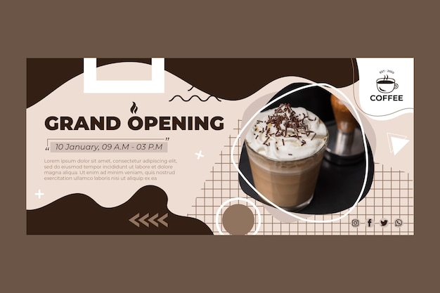 Grand opening coffee banner