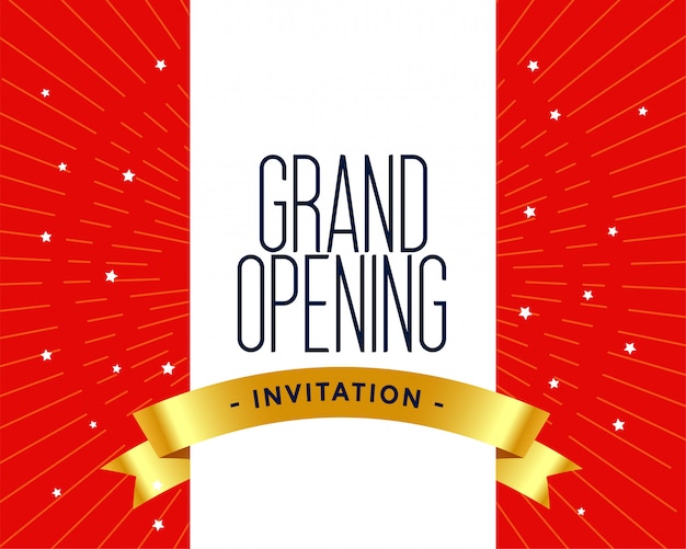 Free vector grand opening invitation