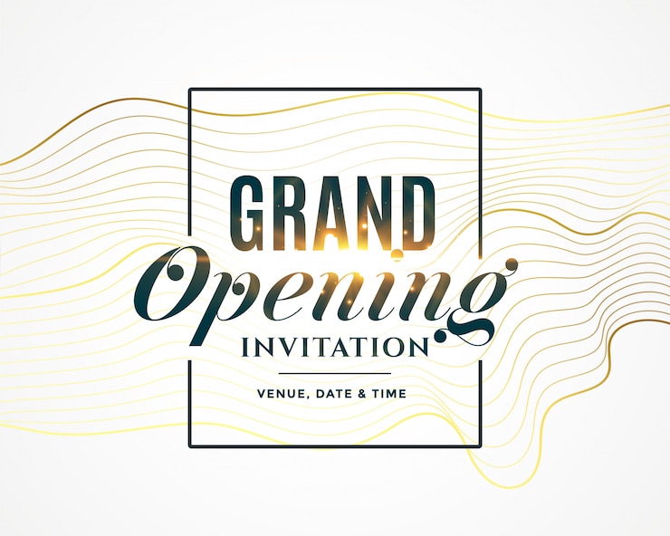 Free Vector grand opening invitation 